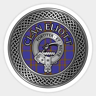 Clan Eliott Crest & Tartan Knot Sticker